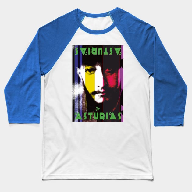 Miguel Ángel Asturias Baseball T-Shirt by Exile Kings 